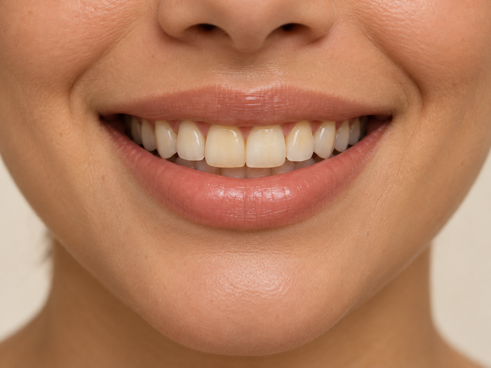 Illustrative teeth whitening progress