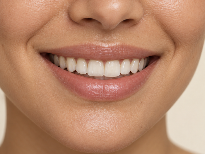 Illustrative teeth whitening progress