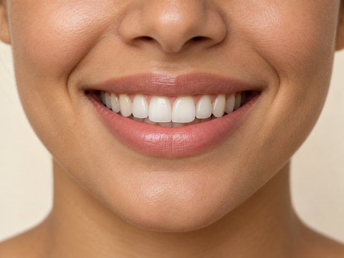 Illustrative teeth whitening progress