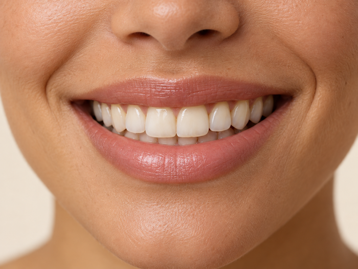 Illustrative teeth whitening progress