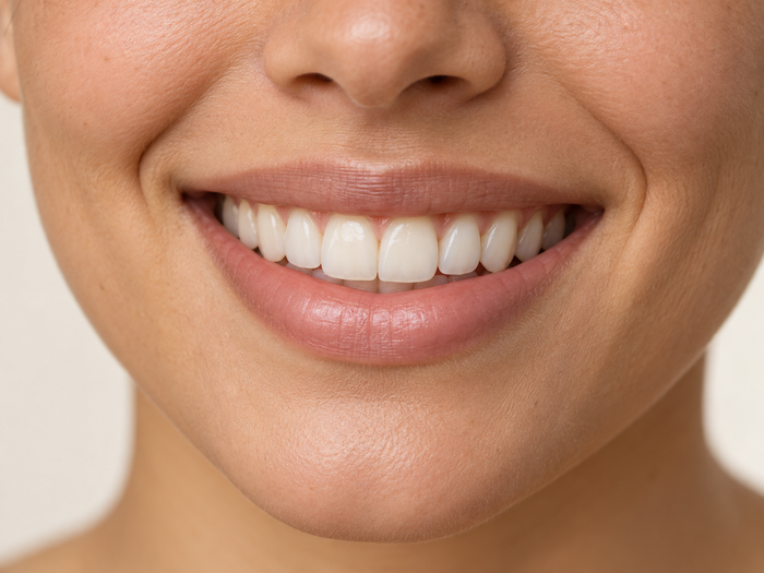 Illustrative teeth whitening progress