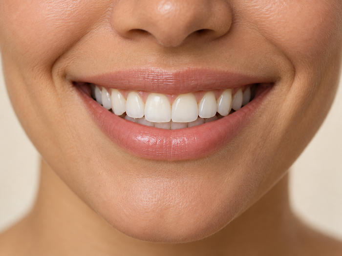 Illustrative teeth whitening progress